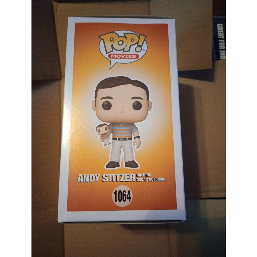 Funko Pop! Vinyl: Andy holding Oscar Goldman #1064 New 40 Year Old Virgin