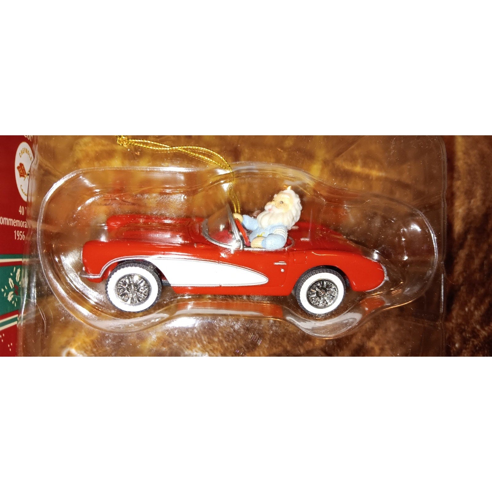 Enesco 1956 Corvette 40 Year Commemorative Ornament 1996 LTD ED SANTA FOOTBALL