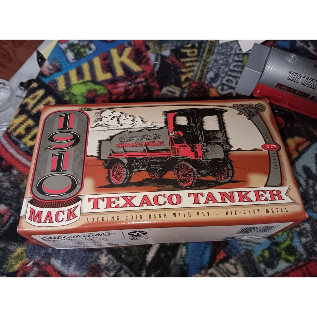 1910 Mack TEXACO Tanker Truck Series #12 Die-Cast Metal Bank Key Ertl 1995 Bank