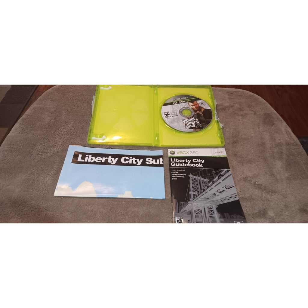 Grand Theft Auto IV Microsoft Xbox 360 Complete With Guide Book And Map