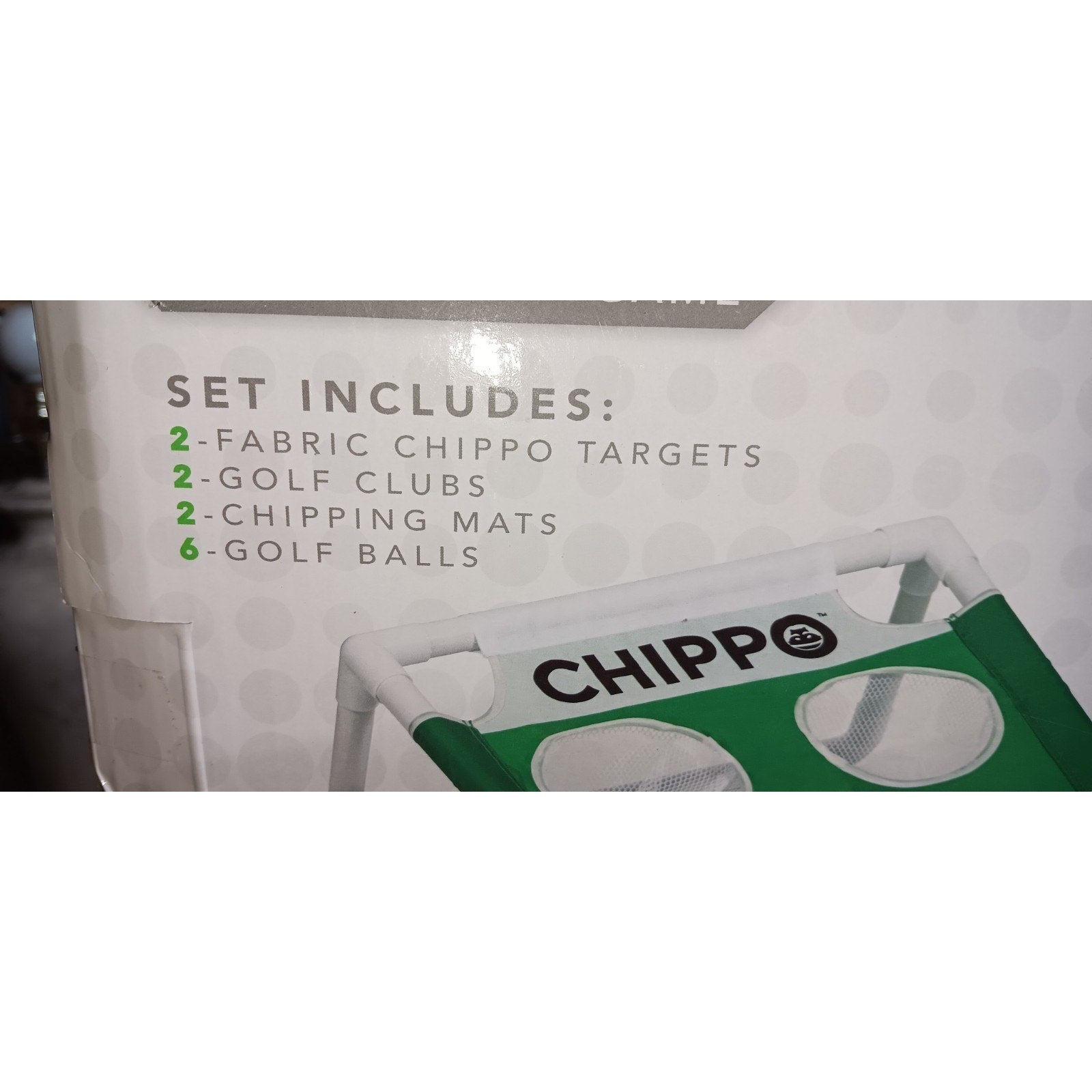 Chippo Golf Chipping Game On The Go - 2 Targets, 2 Clubs, 2 Mats, 6 Balls NEW
