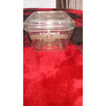 Vintage Fire King Clear Glass Refridgerator Dish w/ Lid