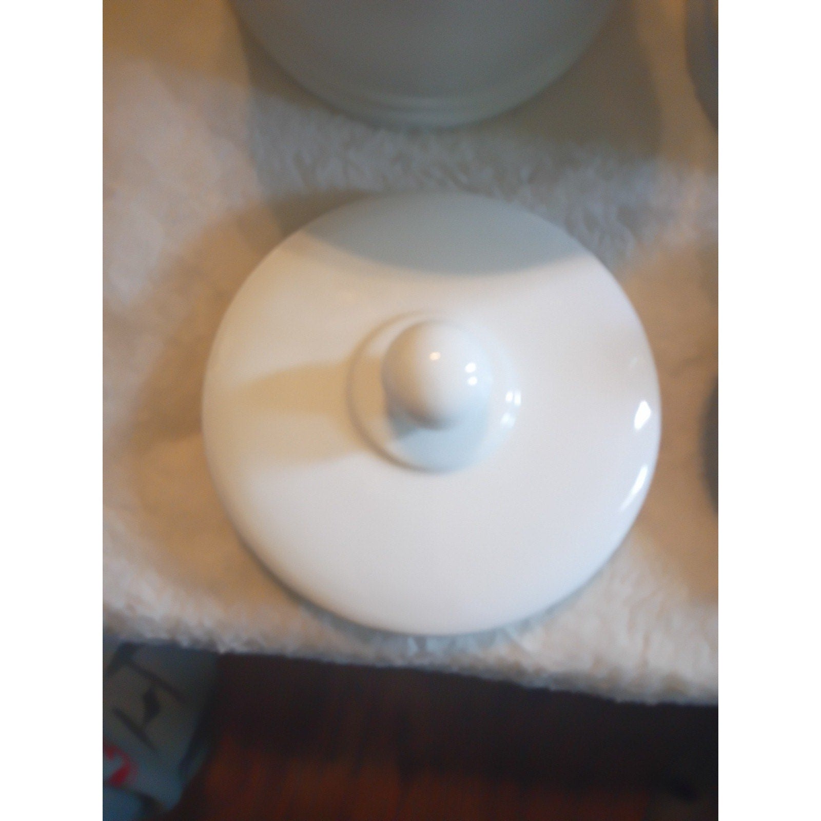 Fitz And Lloyd Milk White Canister Set Of 3 No1,2,3 With Lids Complete Set