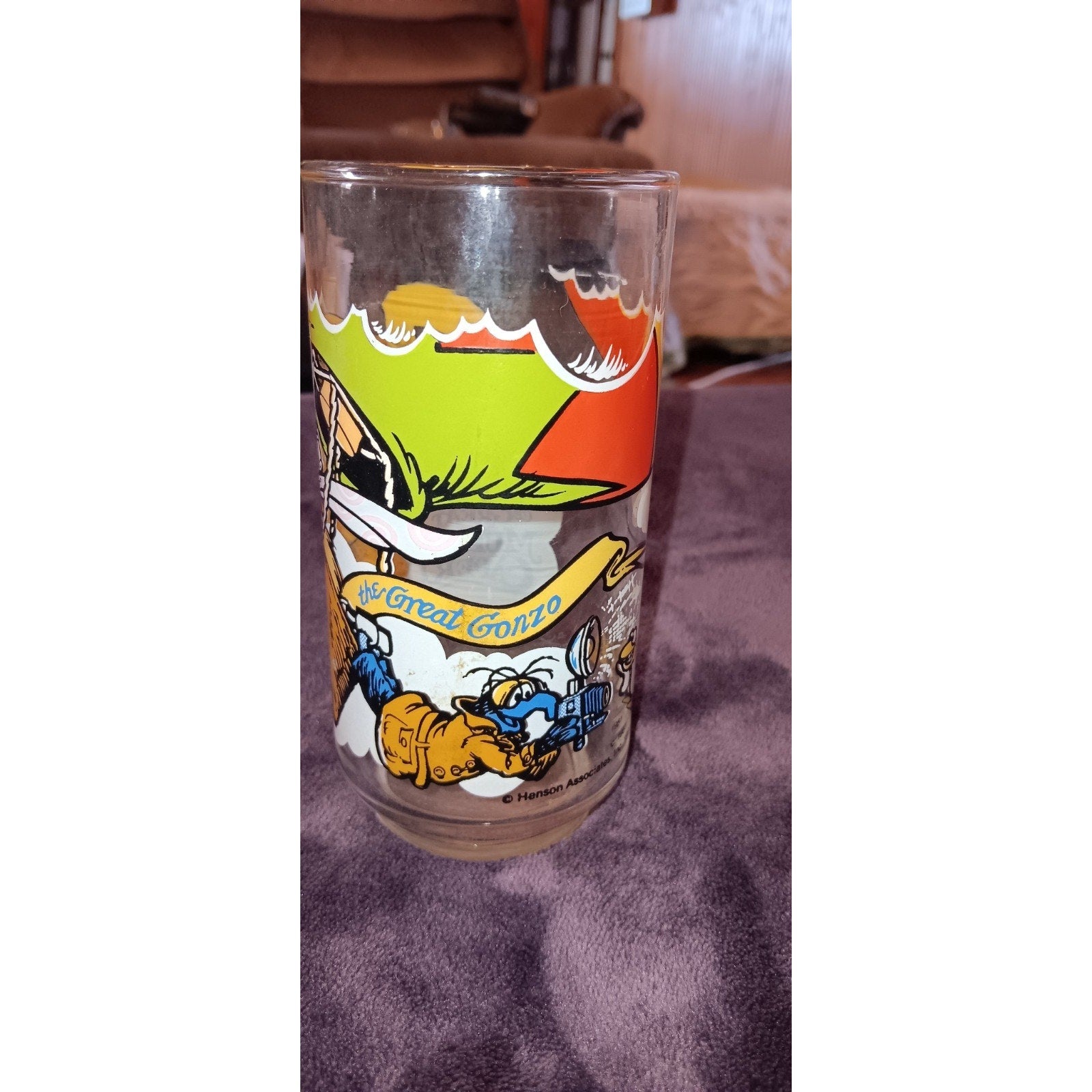 Vintage 1981 Great Muppet Caper McDonalds Drinking Glass Gonzo Fozzie Kermit Cup