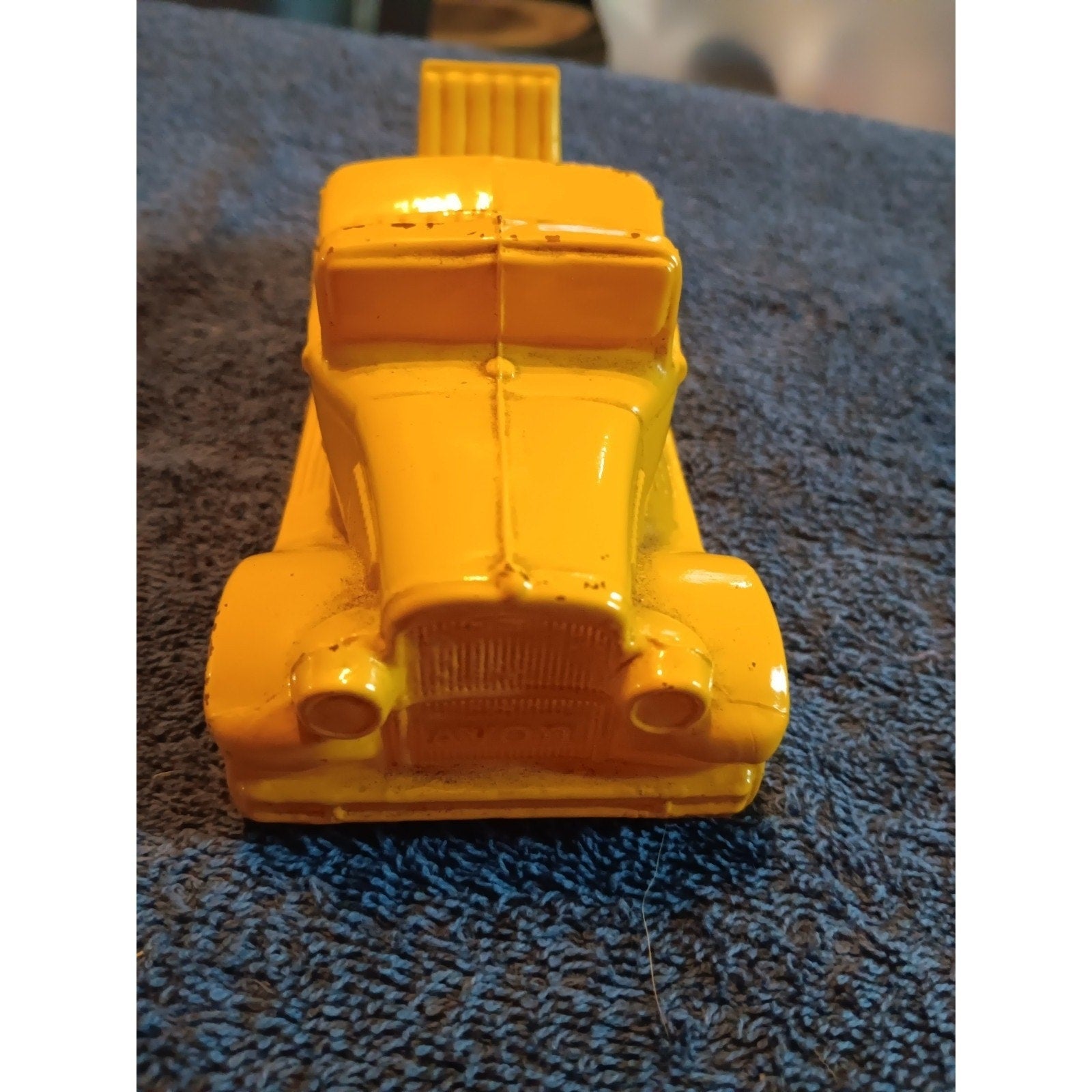 Avon Aftershave Yellow Car Toy Convertible Yellow Roadster Wild Country 4 0z