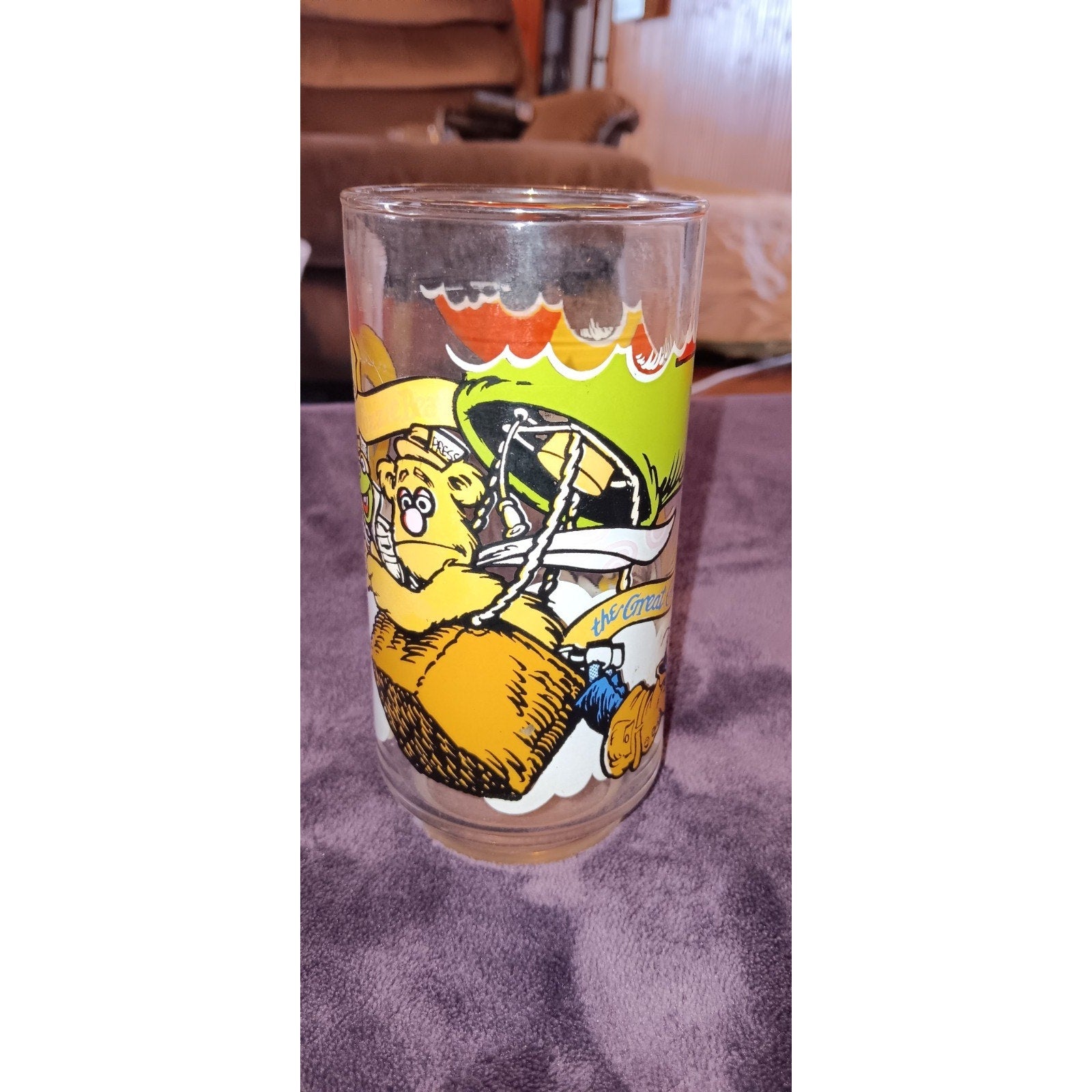 Vintage 1981 Great Muppet Caper McDonalds Drinking Glass Gonzo Fozzie Kermit Cup