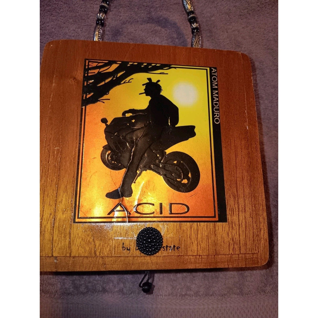 Drew Estate - Acid "Blondie" Wood Cigar Box With Knob, Handle, Mirror & Tiger!