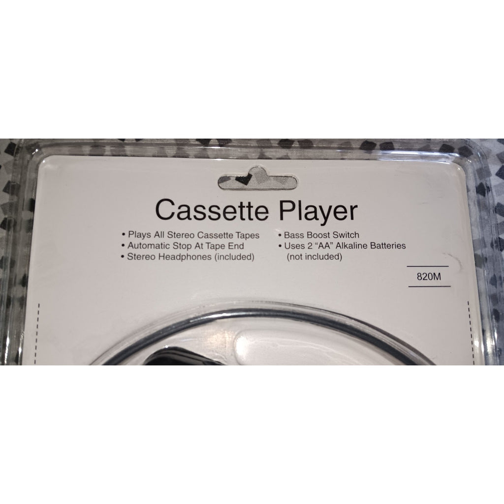 Durabrand Cassette Tape Player #820M with Headphones New With Bass Boost