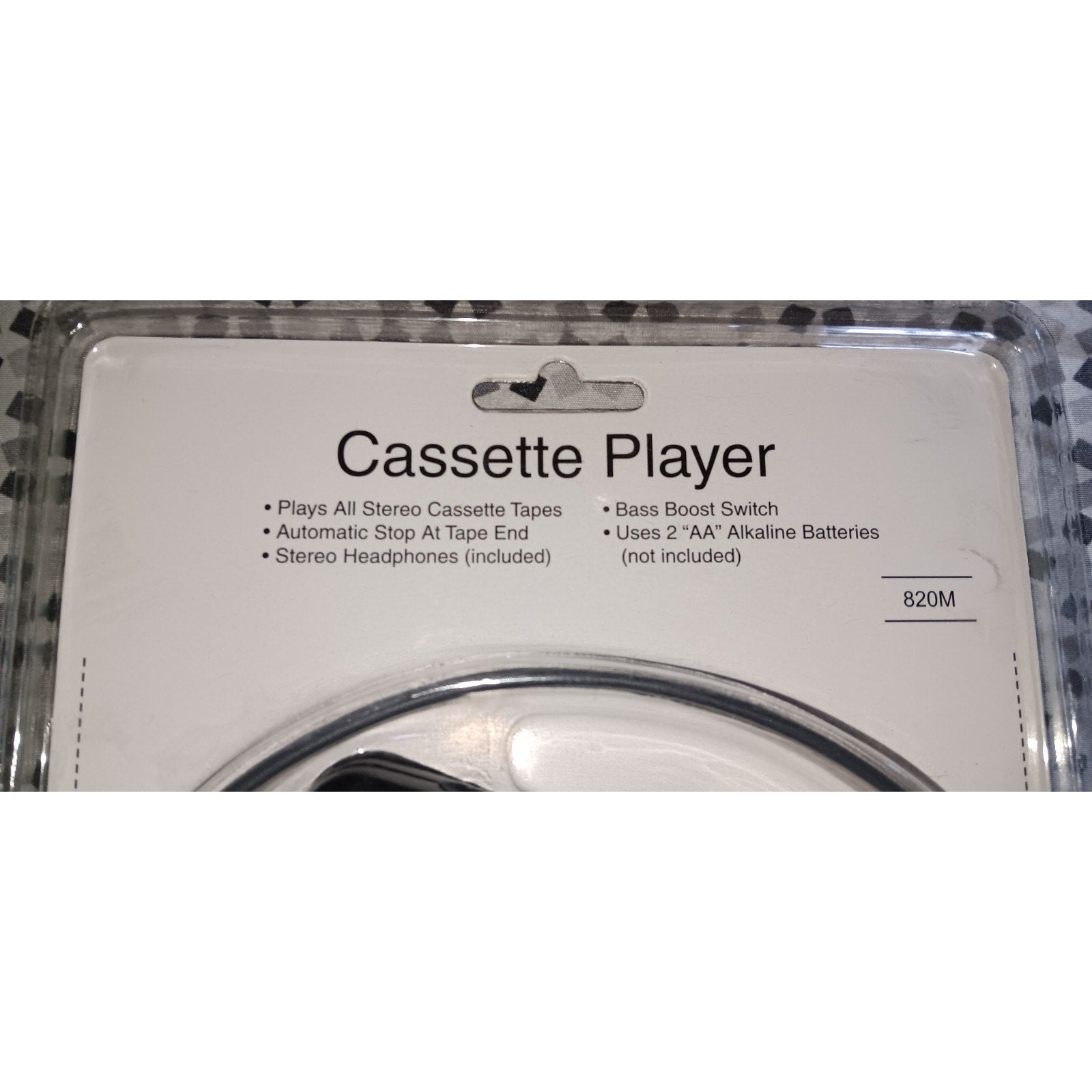 Durabrand Cassette Tape Player #820M with Headphones New With Bass Boost