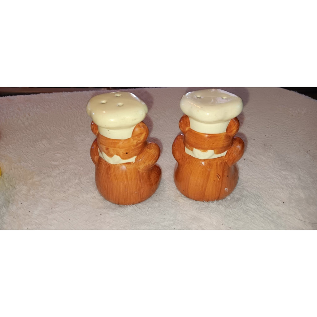 Anthropomorphic Che Baker Bears 3" Salt And Pepper Shaker Set Vintage