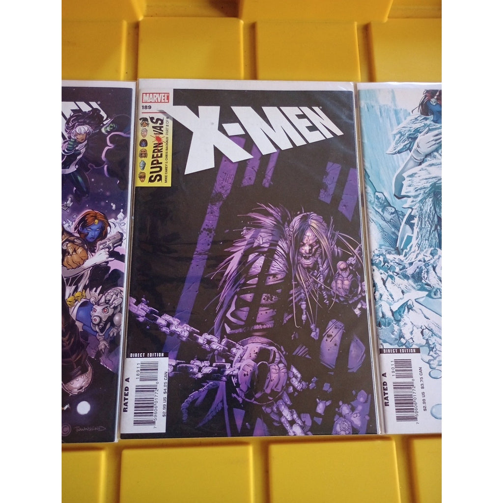 X-Men #188-190 Marvel Comic Lot Of 3 VF To NM 1st Children Of The Vault