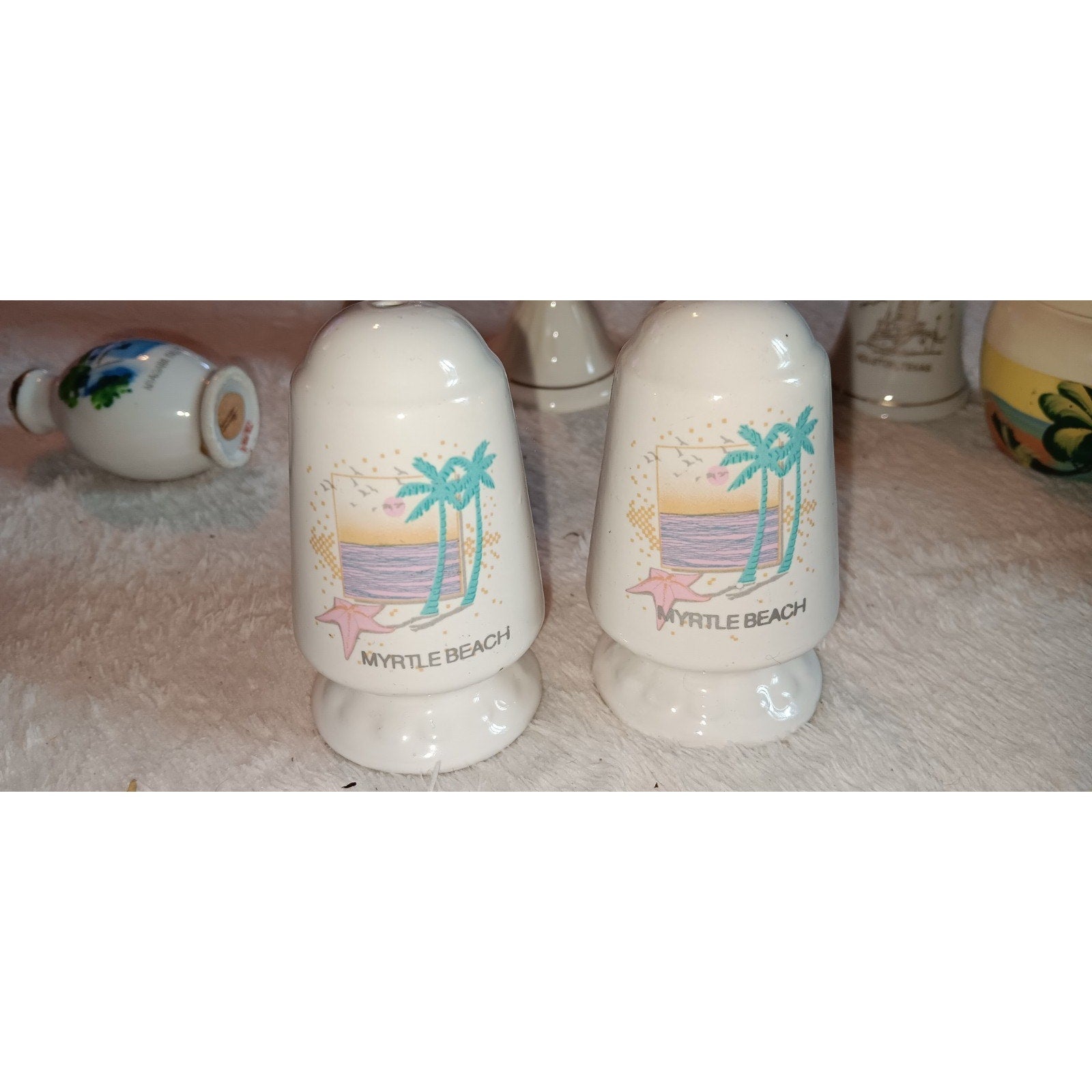 Lot Of 5 Souvenir Salt And Pepper Shakers