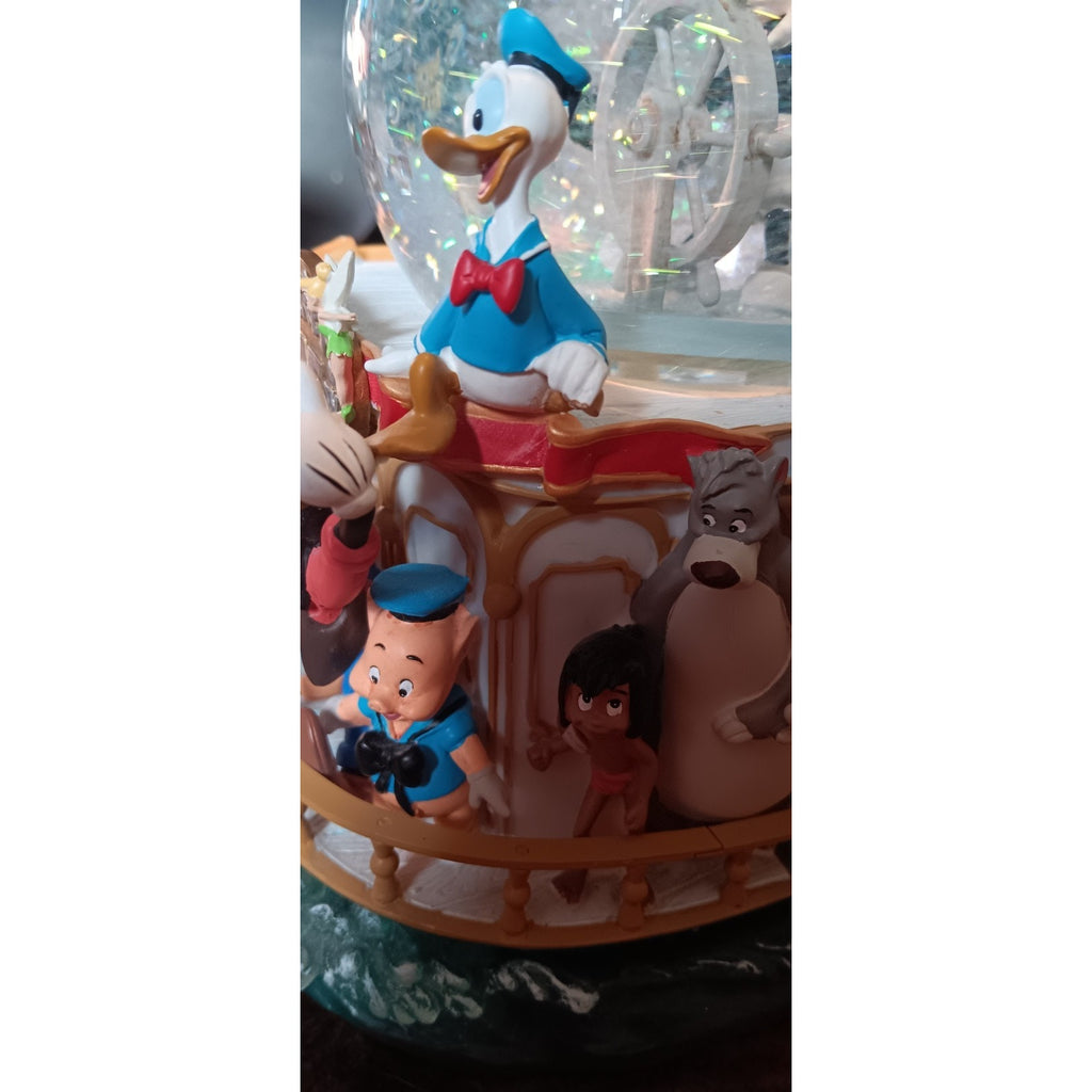 Disney Mickey's 75th Anniversary Steamboat -Mickey Mouse March Musical Snowglobe