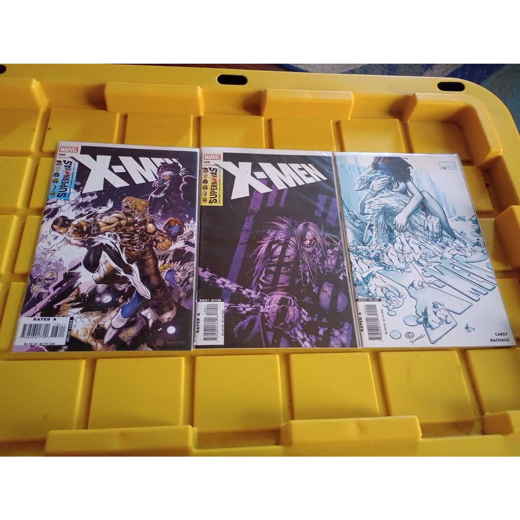 X-Men #188-190 Marvel Comic Lot Of 3 VF To NM 1st Children Of The Vault