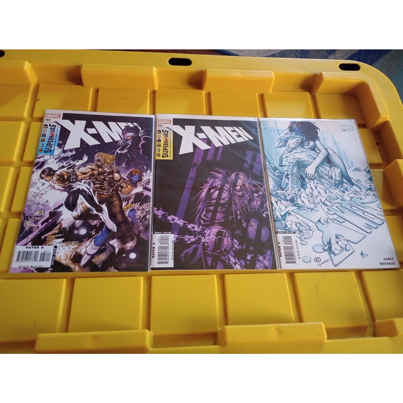 X-Men #188-190 Marvel Comic Lot Of 3 VF To NM 1st Children Of The Vault