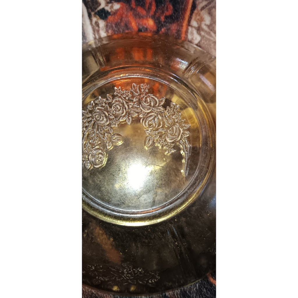 Amber Depression Glass Sharon Large Berry Bowl