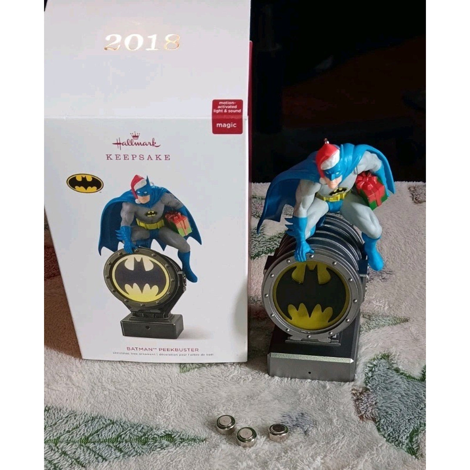 Hallmark Keepsake 2018 Batman Peekbuster Christmas Ornament DC Works Perfectly