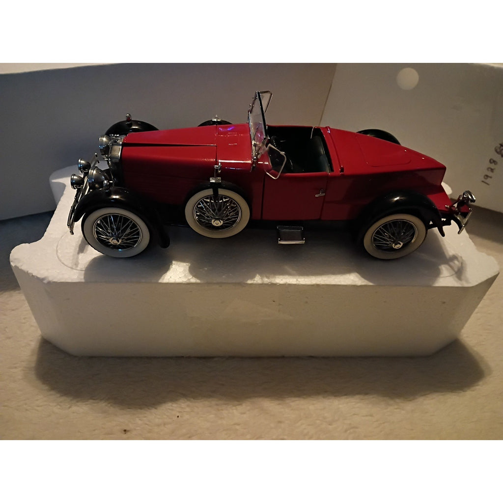 Franklin Mint Precision Model 1928 Stutz Black Hawk Boatail Speedster Red/Papers