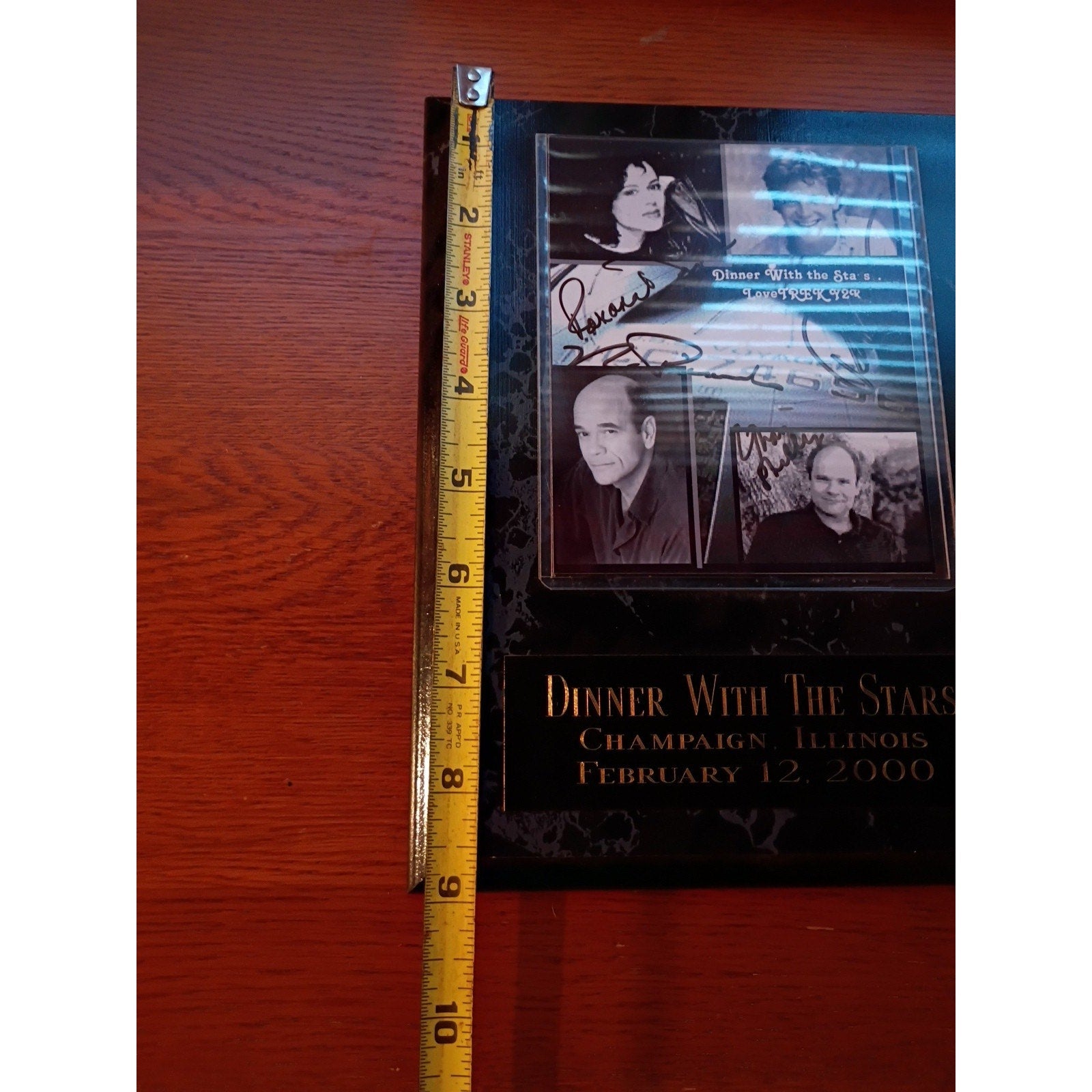 Star Trek Voyager Autographed Photo with Plaque 9x7 Great Condition Rare