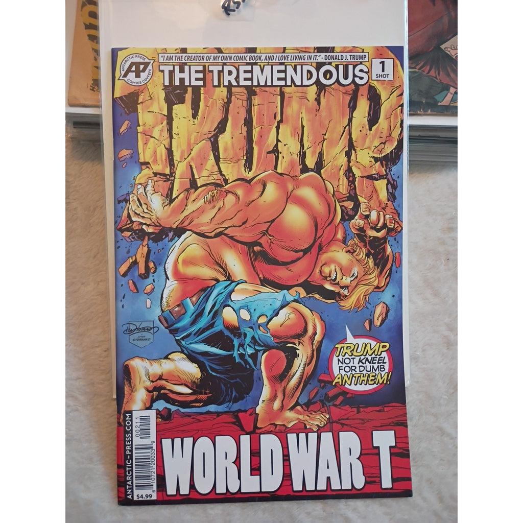 The Tremendous TRUMP World War T (political comic) Dueling Covers High Grade NM