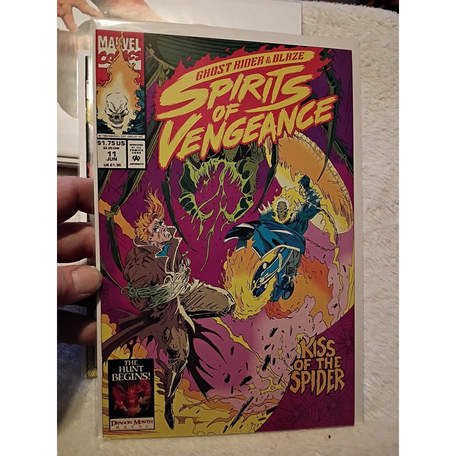 Ghost Rider Blaze Spirits of Vengeance #7, 10-12 Marvel Glow In The Dark VF/NM