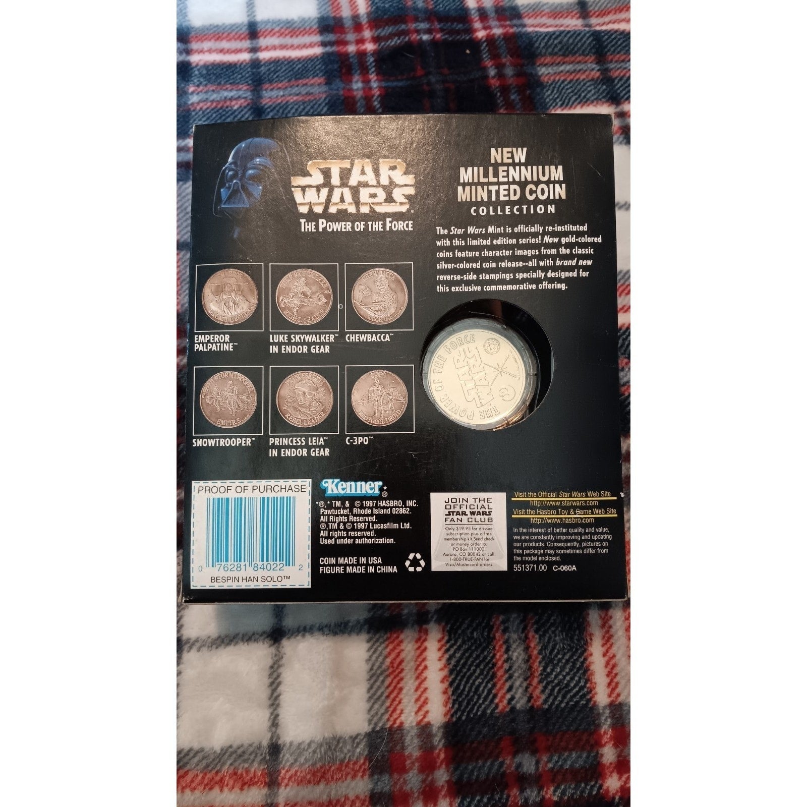 Star Wars: 1997 The Power of the Force: Bespin Han Solo Coin Collection NIP