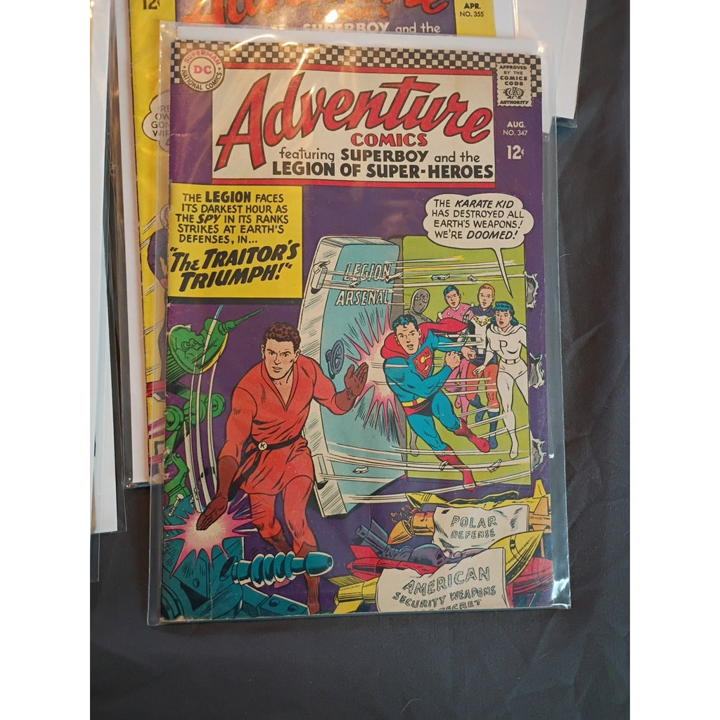 Adventure Comics Lot - DC- #329,334,347,355,369,378! Lot Of 6 12¢ Comics!!! Gd