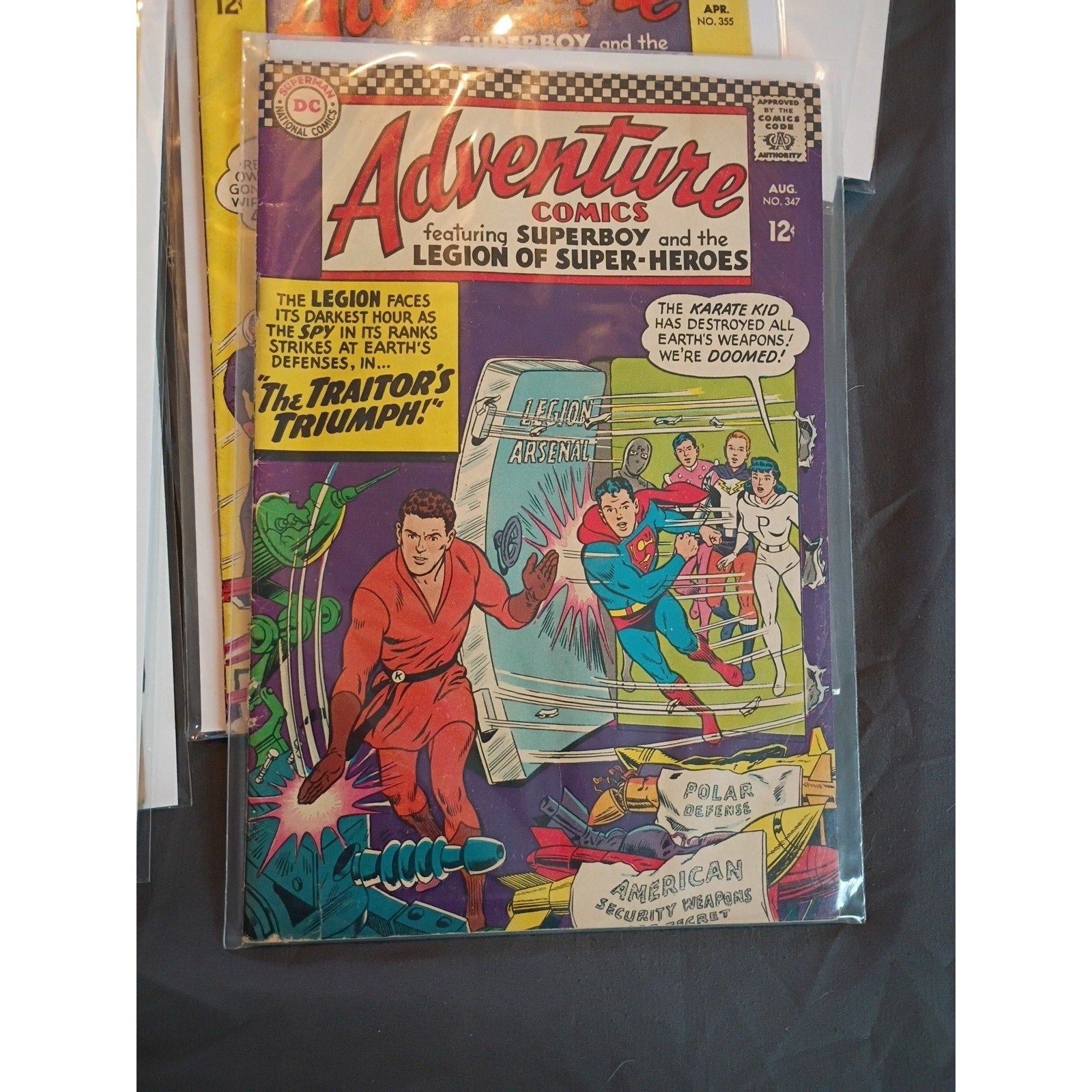 Adventure Comics Lot - DC- #329,334,347,355,369,378! Lot Of 6 12¢ Comics!!! Gd