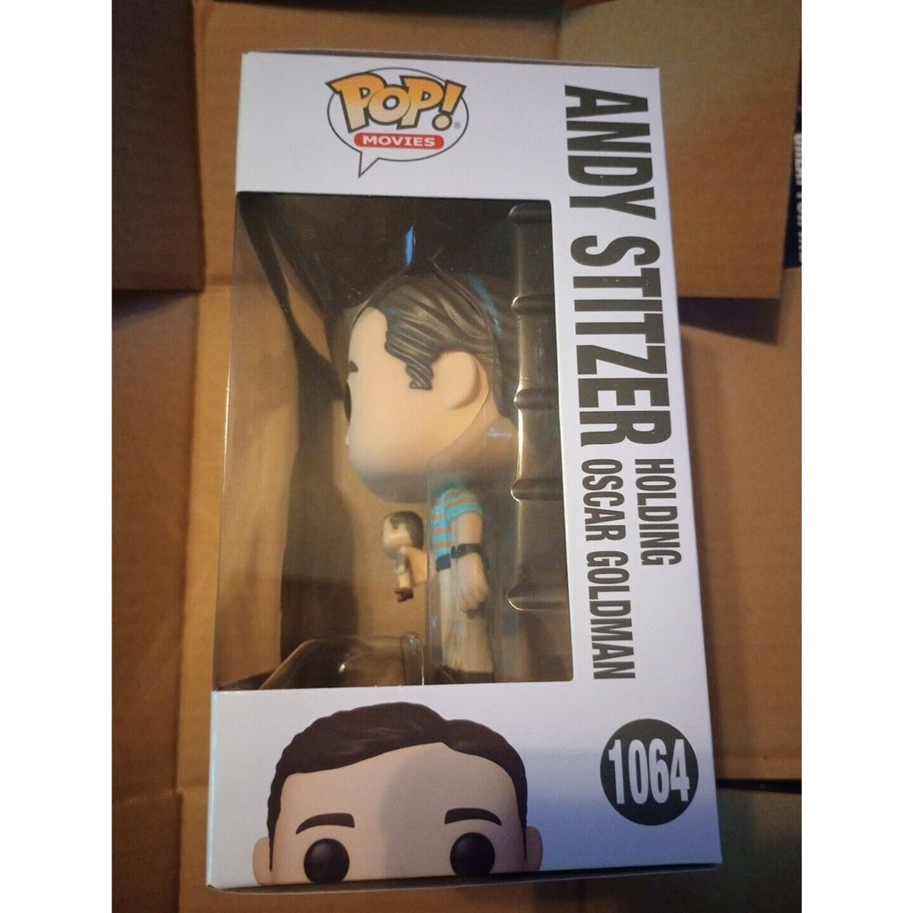 Funko Pop! Vinyl: Andy holding Oscar Goldman #1064 New 40 Year Old Virgin