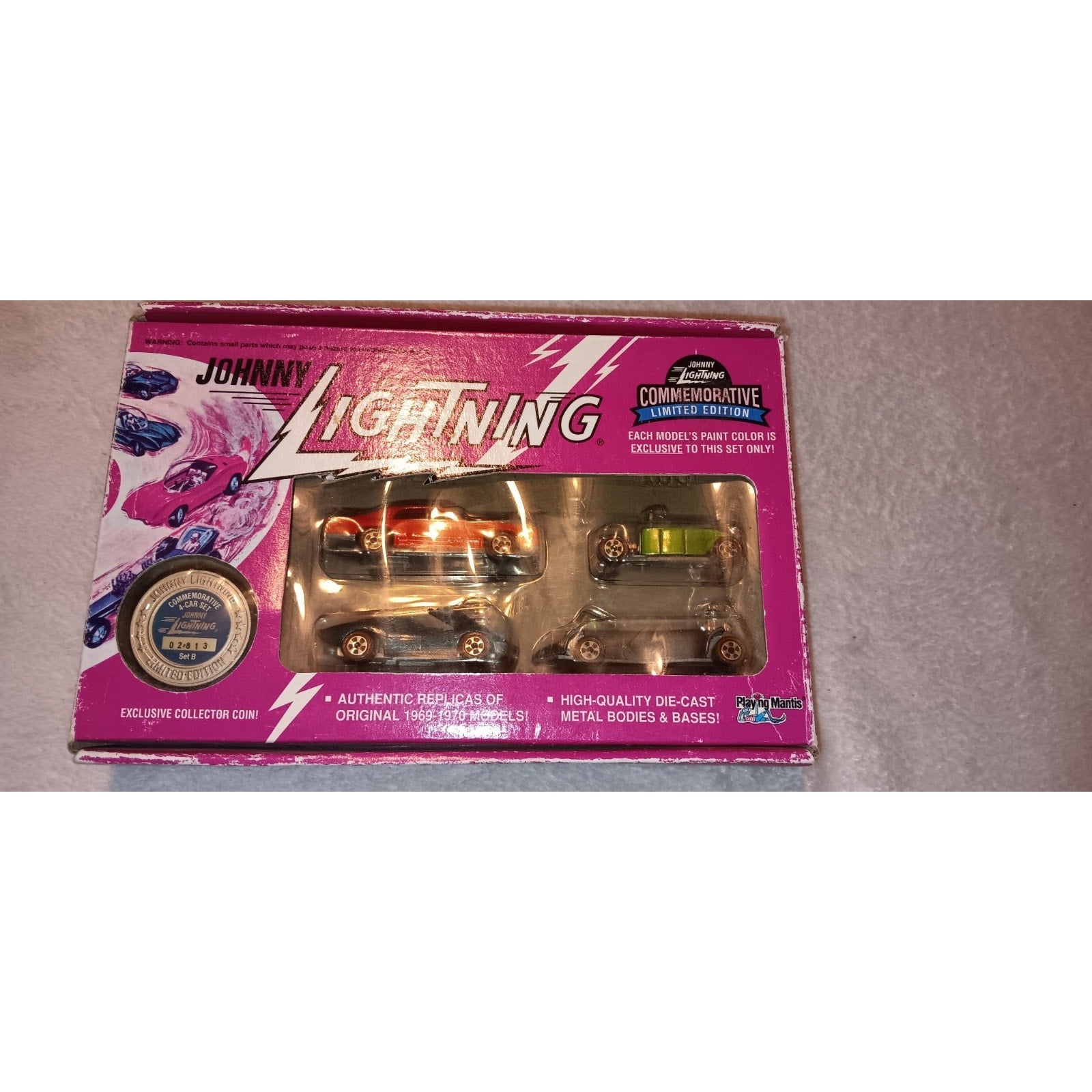 Johnny Lightning Commemorative Limited Edition 4 Car Set Chrome Set B 1994 NIB