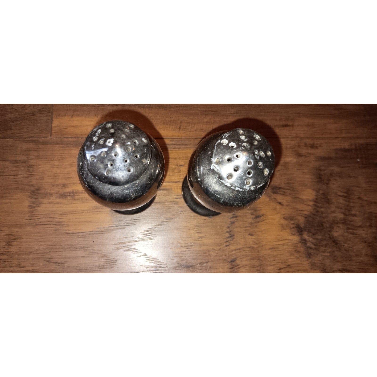 Vintage Silver Ceramic Japanese Salt And Pepper Shakers