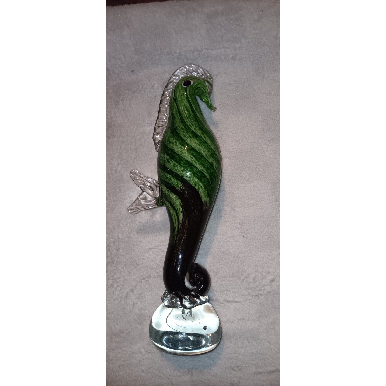 FLAWLESS Stunning Multi Color Crystal Figurine MURANO Italian SEAHORSE Sculpture