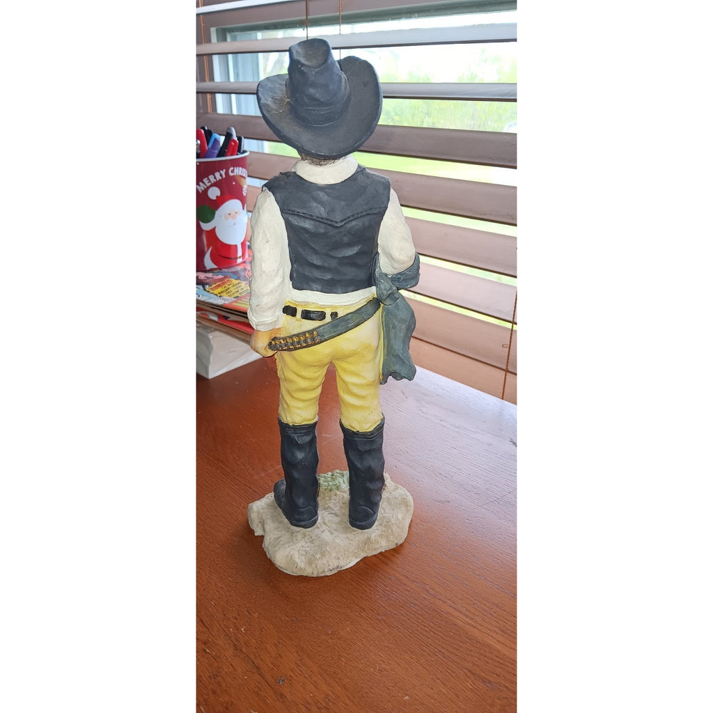 Western Cowboy Standing Figurine - Tall Cowboy Statue For Home Decor