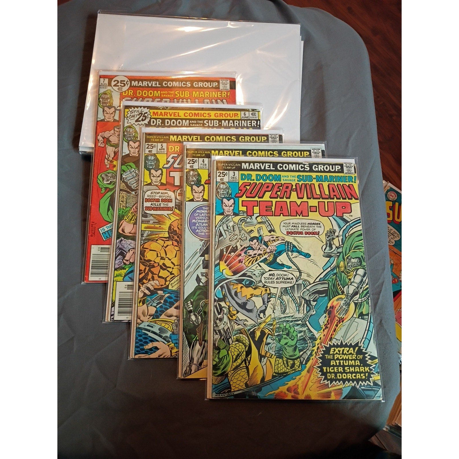 Super-Villain Team-Up #3-7 Lot Of 5 ~ 1975 Marvel Comics FN TO FN+ 25¢ Comics
