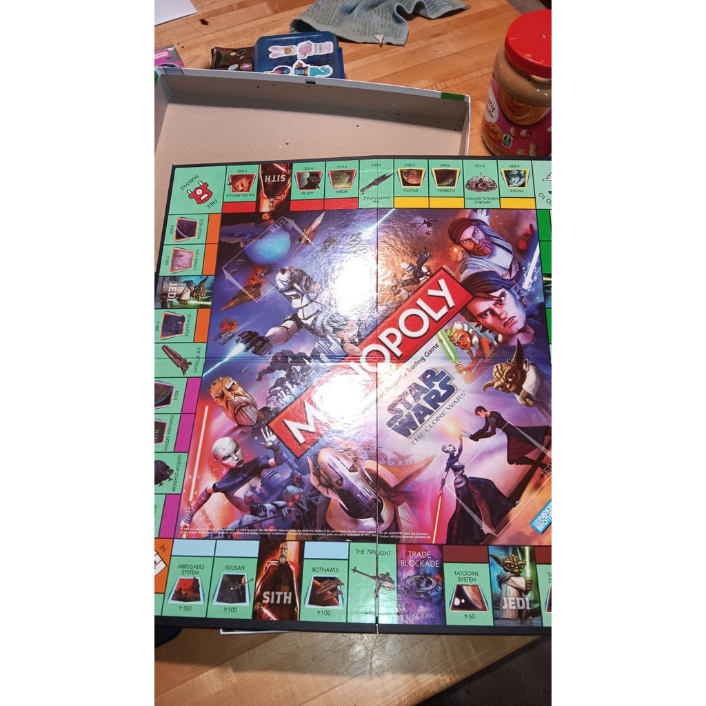 Star Wars The Clone Wars Monopoly Board Game 2008. Barely Used.