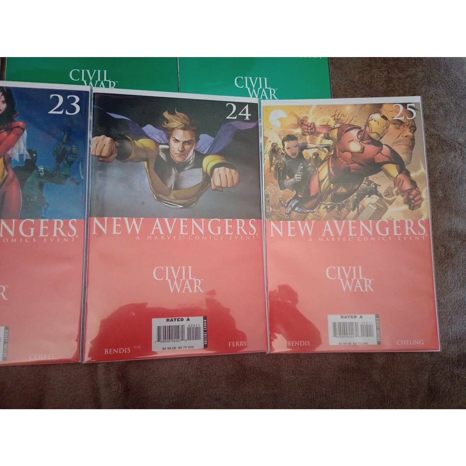 Marvel Comics Civil War Lot Of 9 New Avengers #21-25 Young Avengers/Runaways 1-4