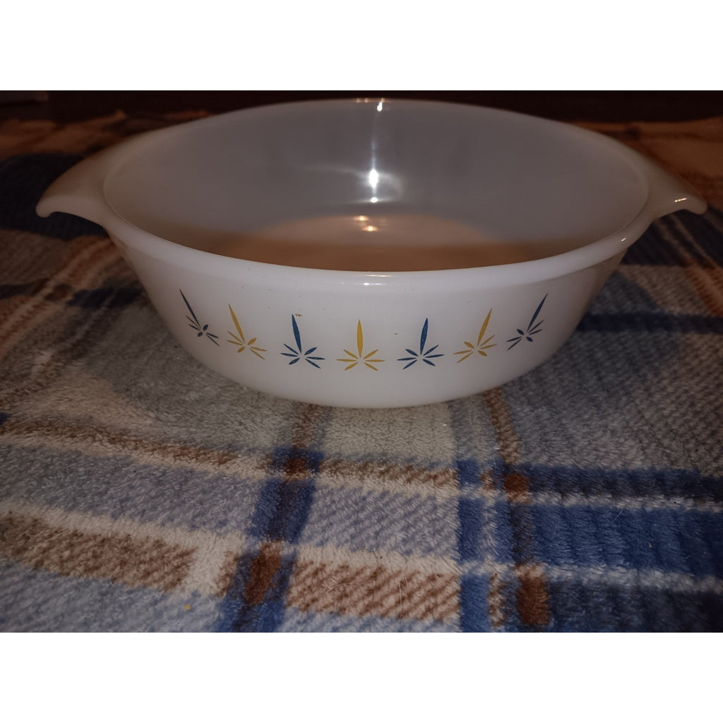 Anchor Hocking Fire King 1 Qt. Casserole Dish Candle Glow Design 436 USA