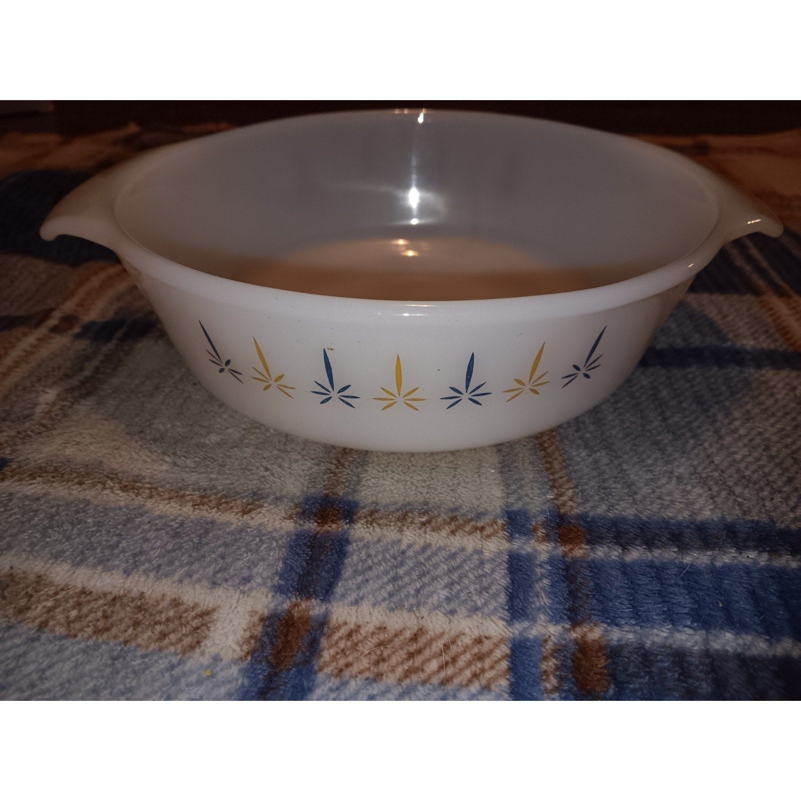Anchor Hocking Fire King 1 Qt. Casserole Dish Candle Glow Design 436 USA