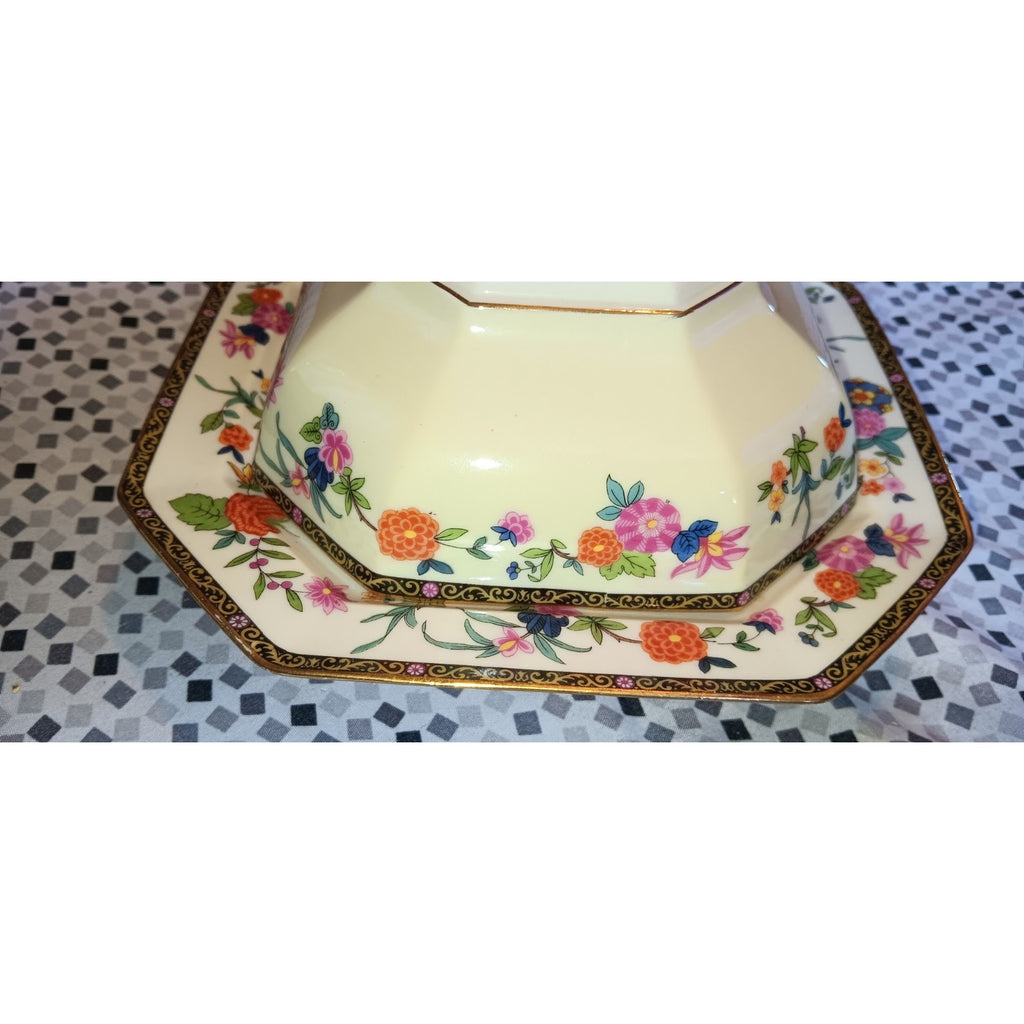 Johann Haviland Bavaria 8 Sided Covered Butter Dish