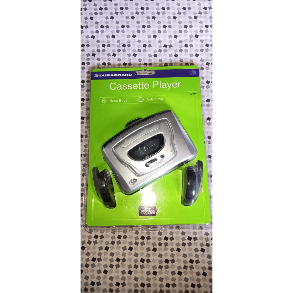 Durabrand Cassette Tape Player #820M with Headphones New With Bass Boost