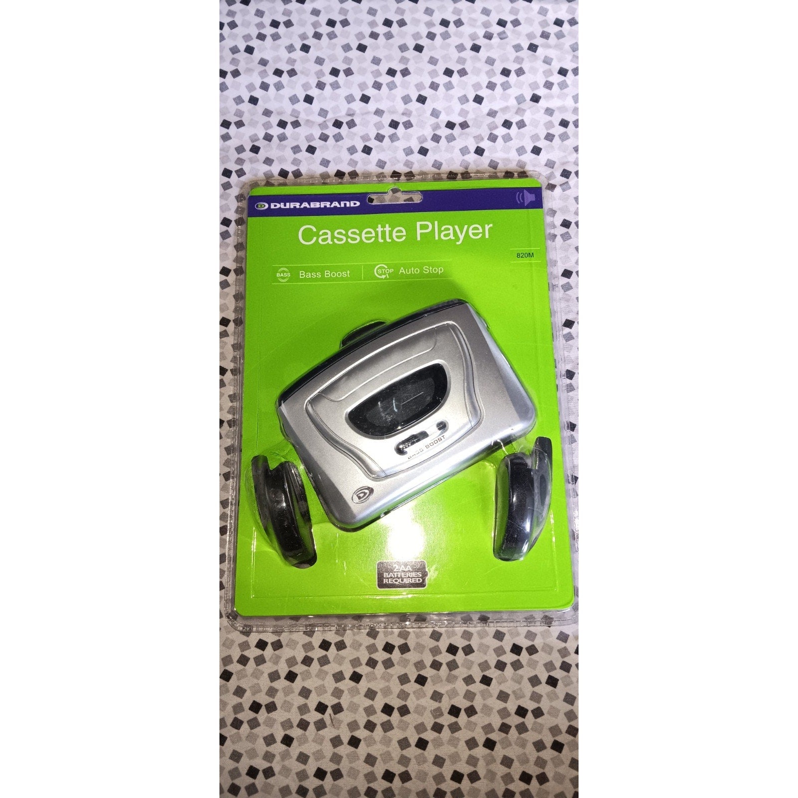 Durabrand Cassette Tape Player #820M with Headphones New With Bass Boost