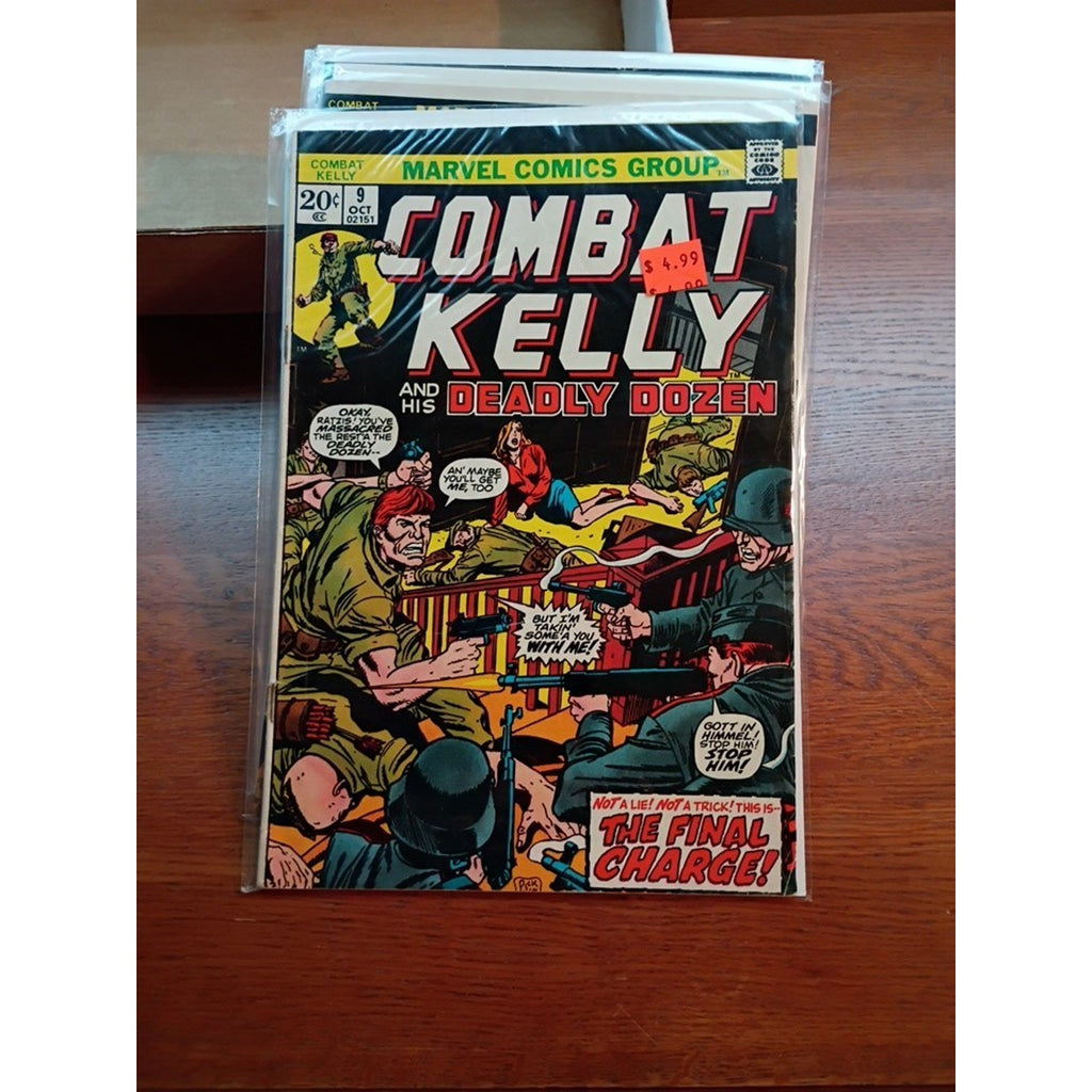 Marvel Comics Combat Kelly and His Deadly Dozen #2,6,9 1973 Final Issue Lot 0f3
