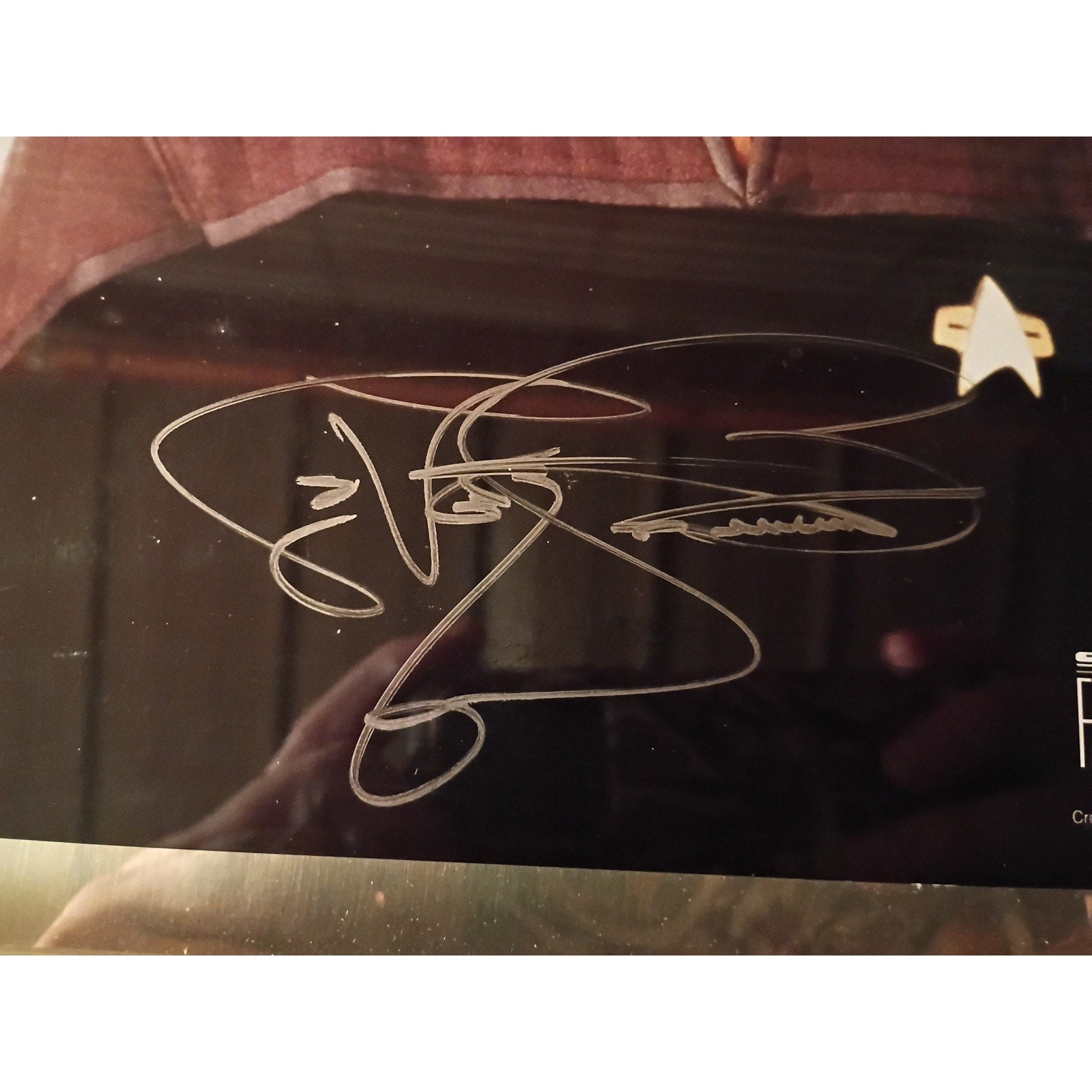 LeVar Burton Autographed Star Trek First Contact 8x10 Lt Comm Geordi Laforge