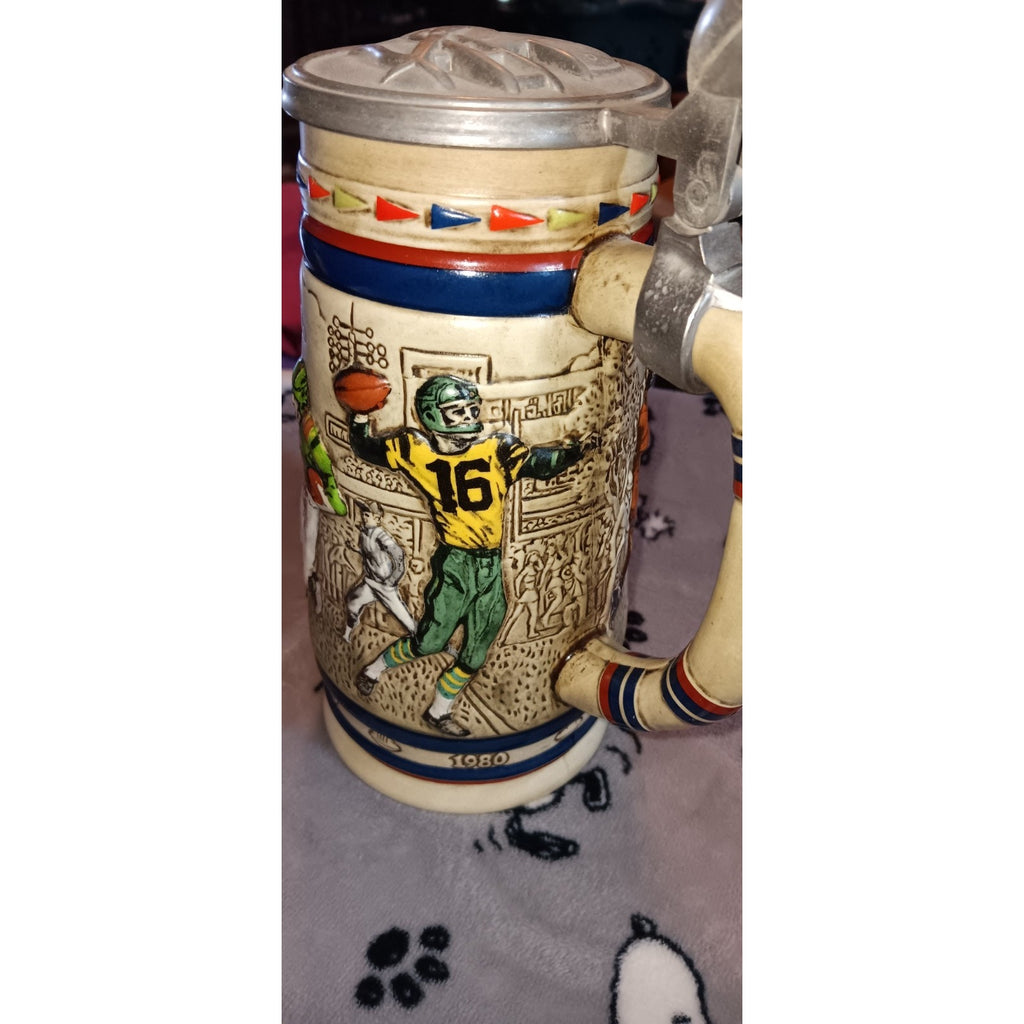 Vintage 1983 Avon Great American Football Ceramic Stein Cup
