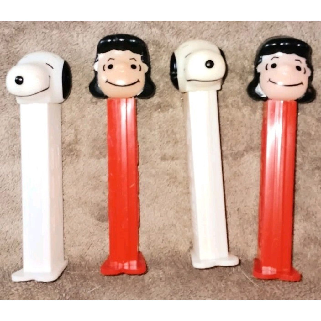 Vintage 1960s Peanuts Pez Dispensers - Lucy, Snoopy