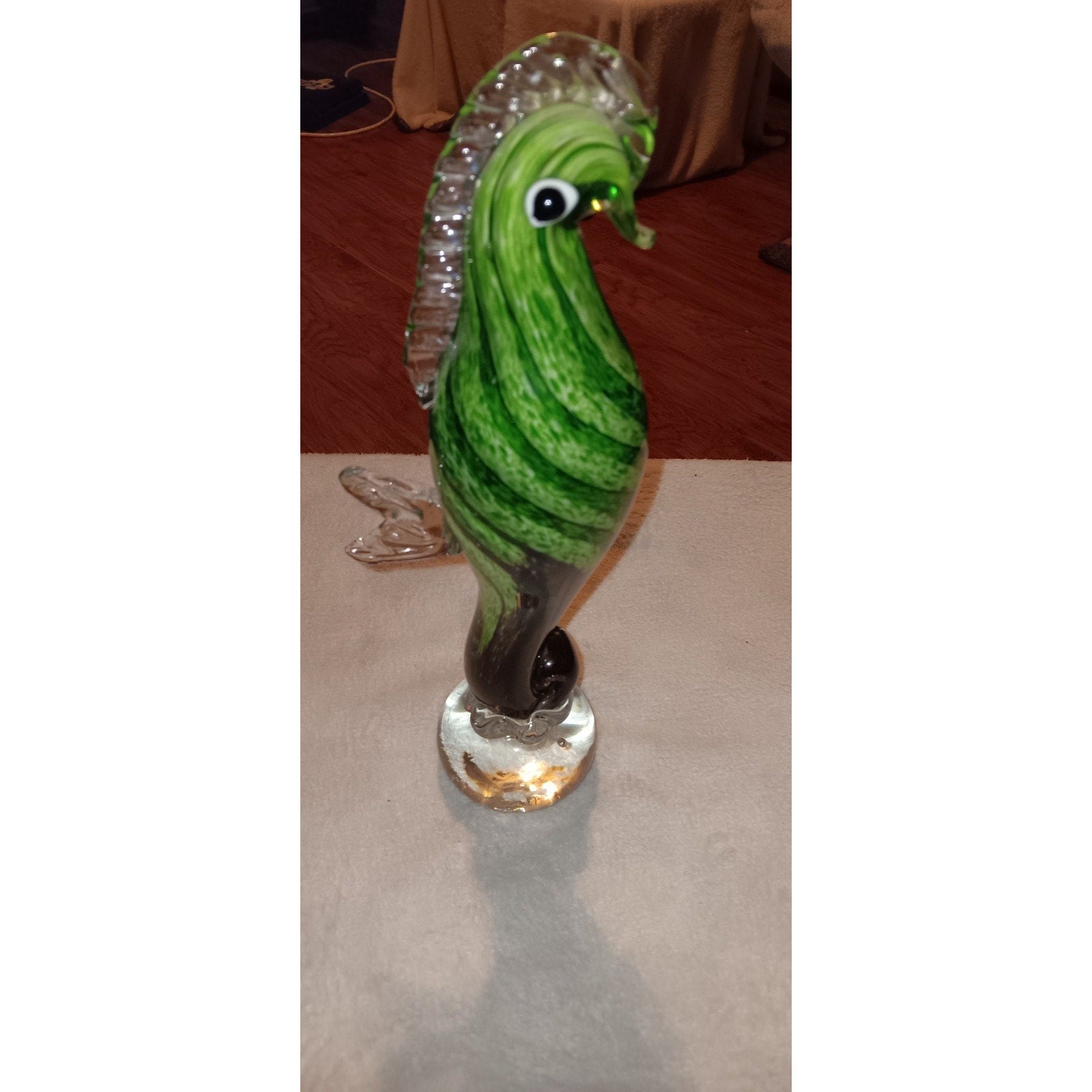 FLAWLESS Stunning Multi Color Crystal Figurine MURANO Italian SEAHORSE Sculpture