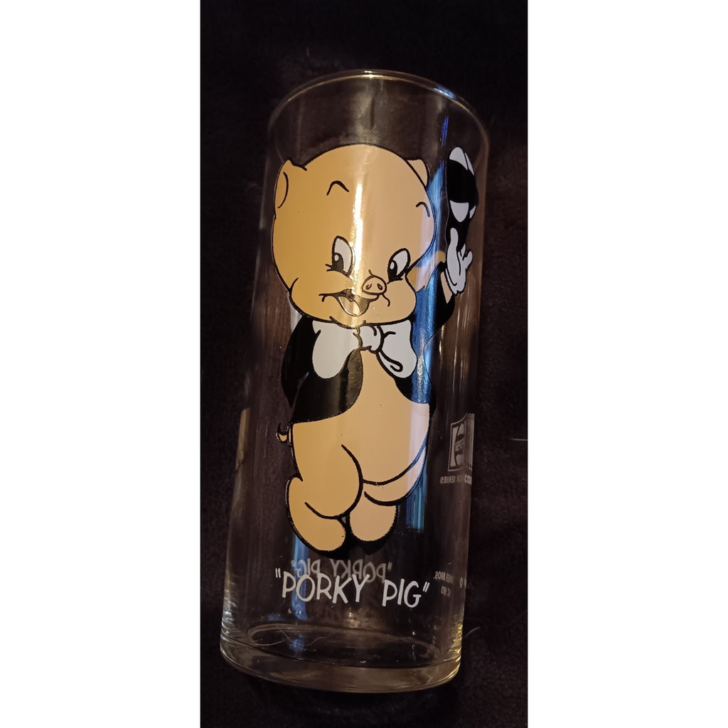 Vintage 1973 Pepsi Porky Pig Looney Tunes Federal Thin Glass Very Nice