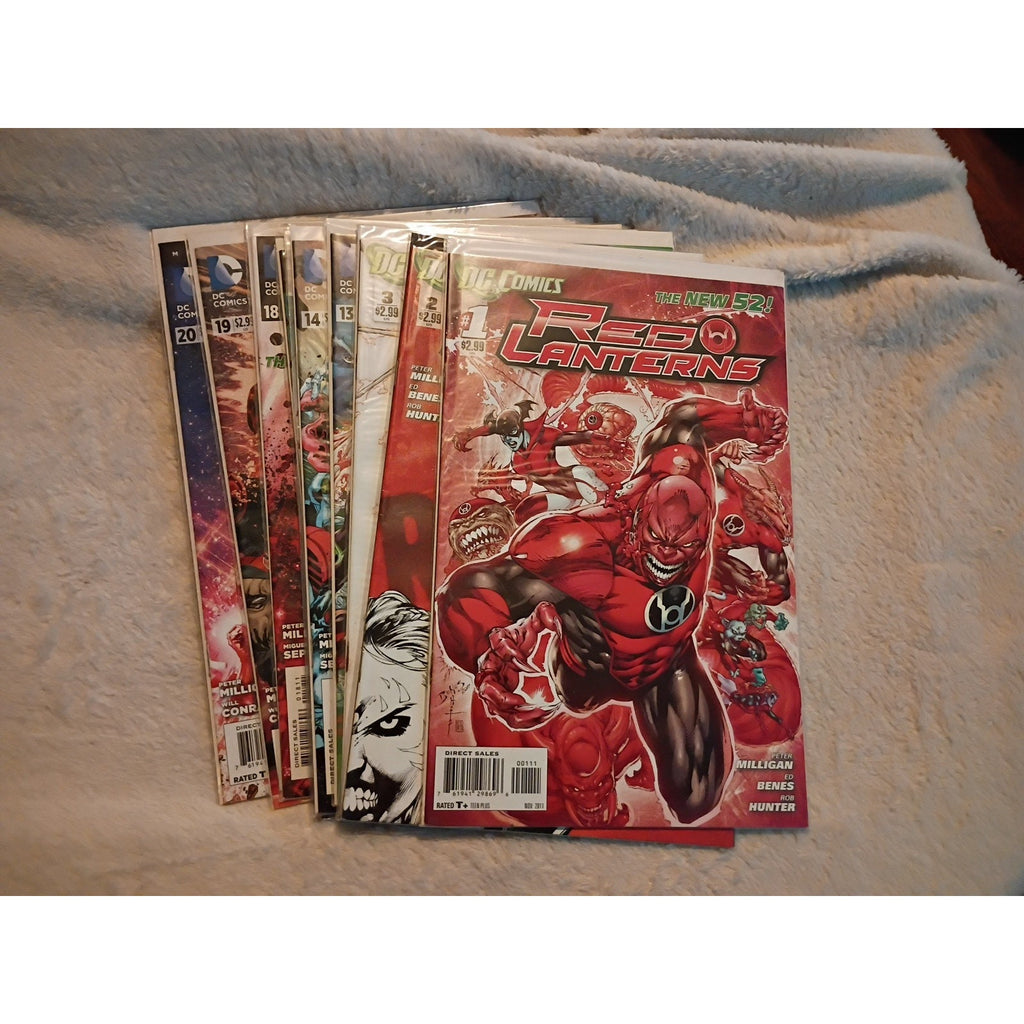 RED LANTERNS NEW 52 COMIC LOT OF 11 DC #1-3, 13-20 VF To NM