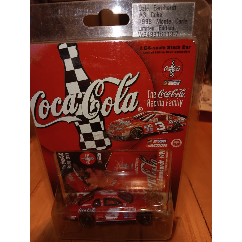 Dale Earnhardt Coke Action 1:64 Racecar 1998 Nascar #3 Coca Cola Car