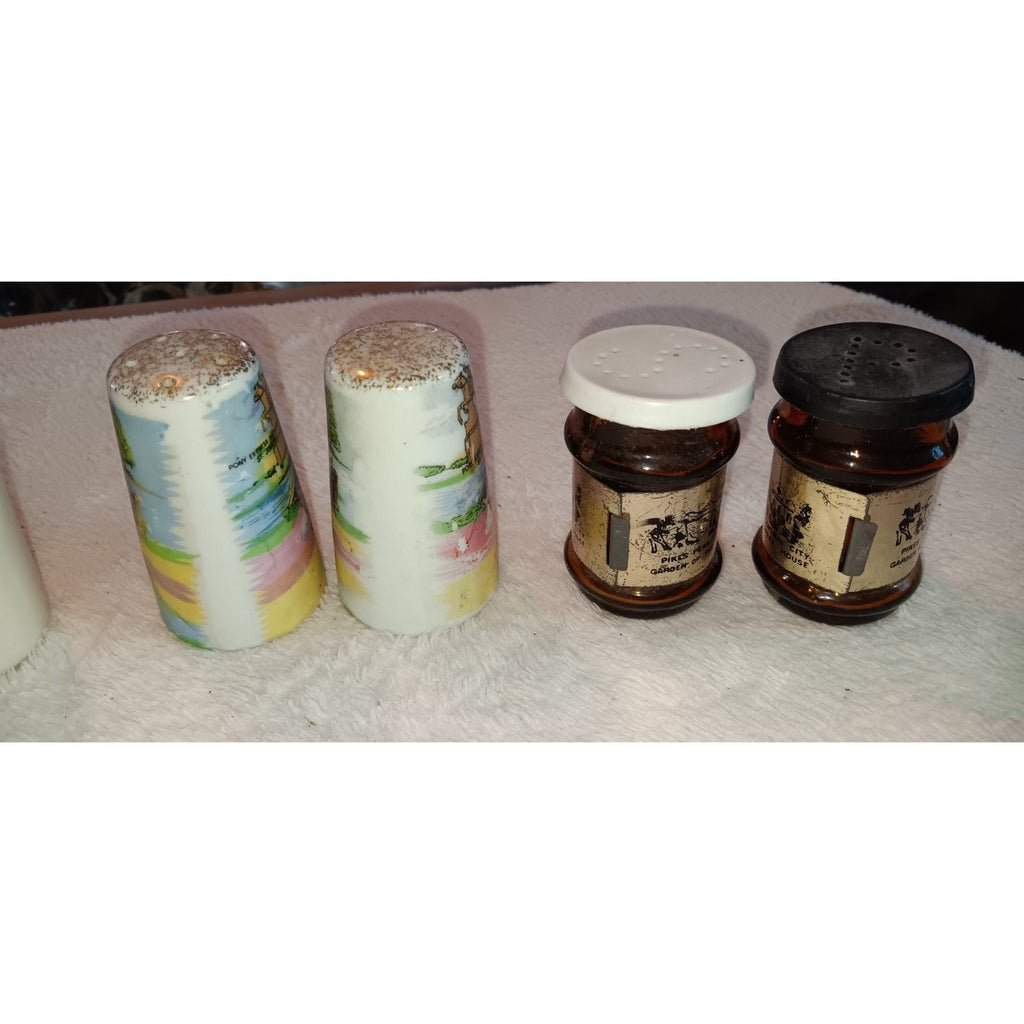 Lot Of 5 Souvenir Salt And Pepper Shakers
